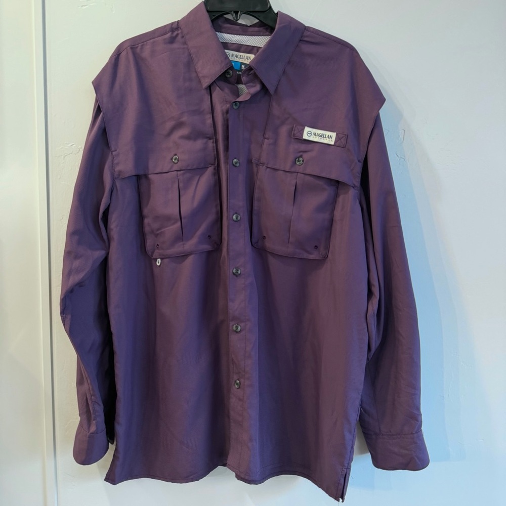 Magellan dark purple long sleeve men’s shirt